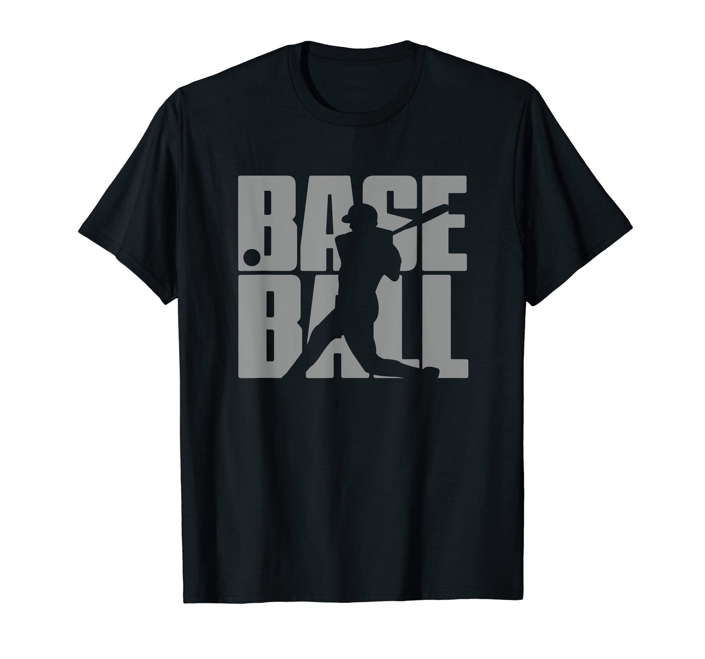 Gray Baseball Baseball Player T-Shirt - Minimalist Print Men Women - T-Shirt, Sweatshirt, Hoodie