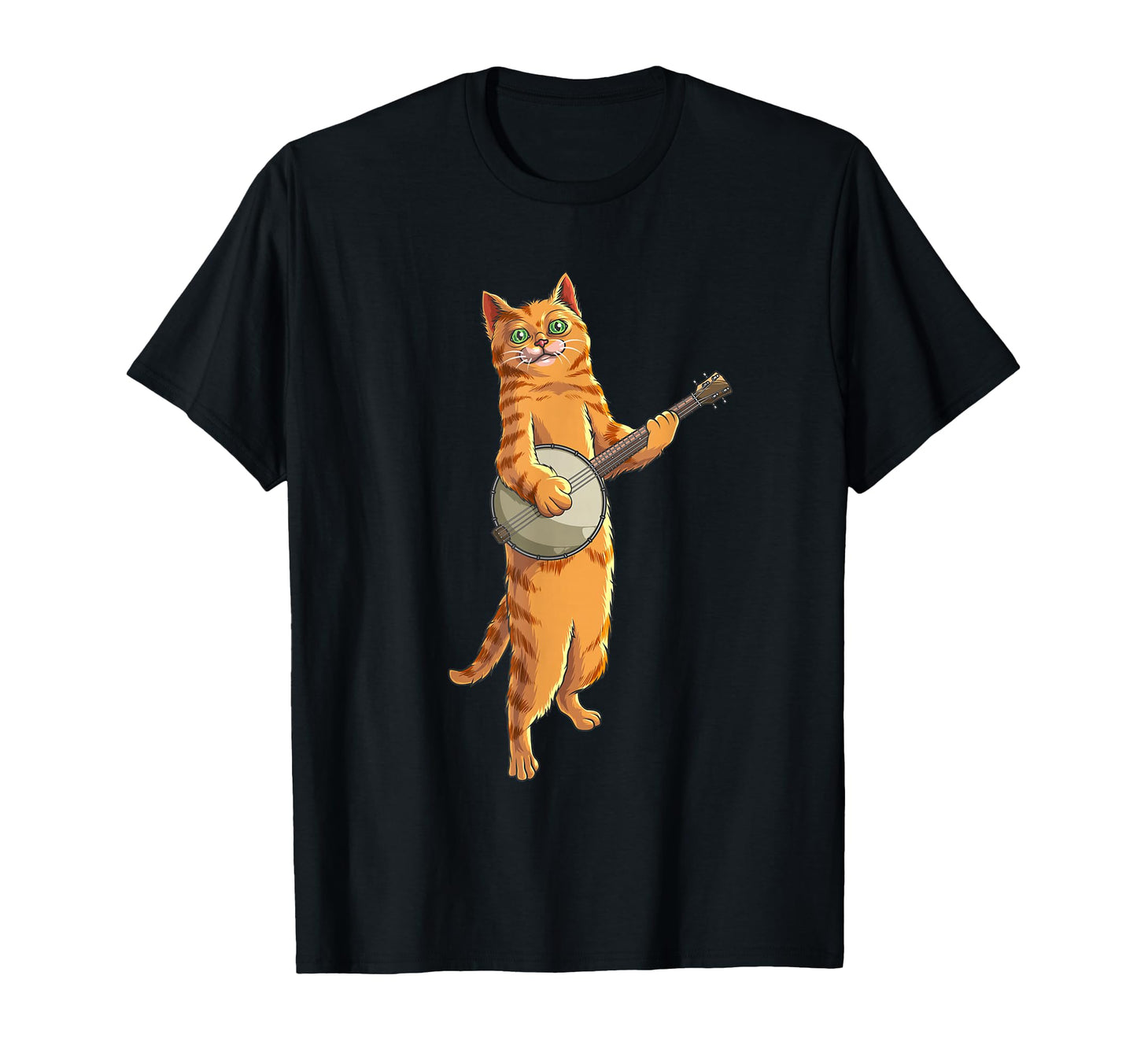 Funny Cat Playing Banjo Bluegrass T-Shirt - Aesthetic Graphic Men Women - T-Shirt, Sweatshirt, Hoodie