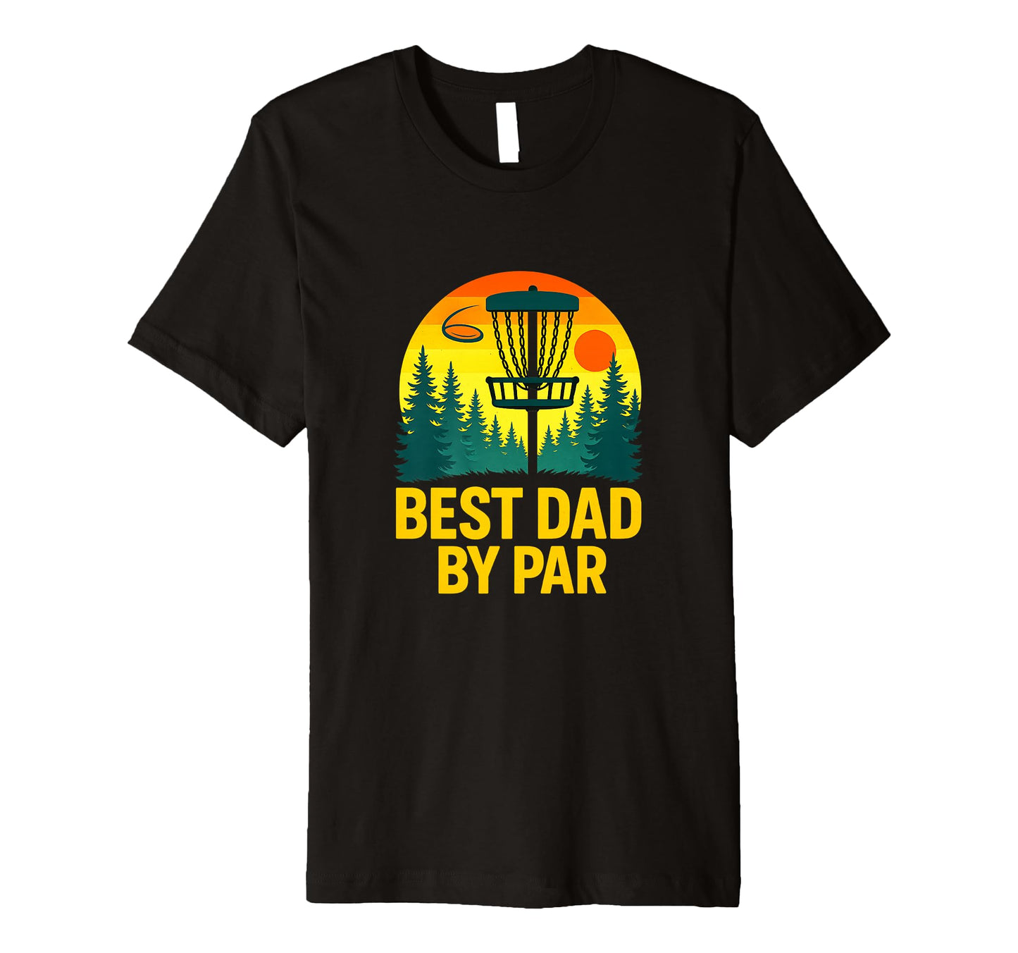 Best Dad Par Funny Disc Golf Sunset Scene T-Shirt - Graphic Print Unisex - T-Shirt, Sweatshirt, Hoodie