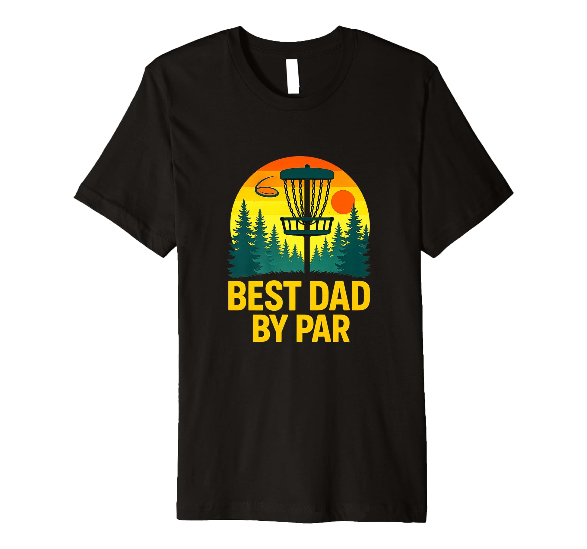 Best Dad Par Funny Disc Golf Sunset Scene T-Shirt - Graphic Print Unisex - T-Shirt, Sweatshirt, Hoodie