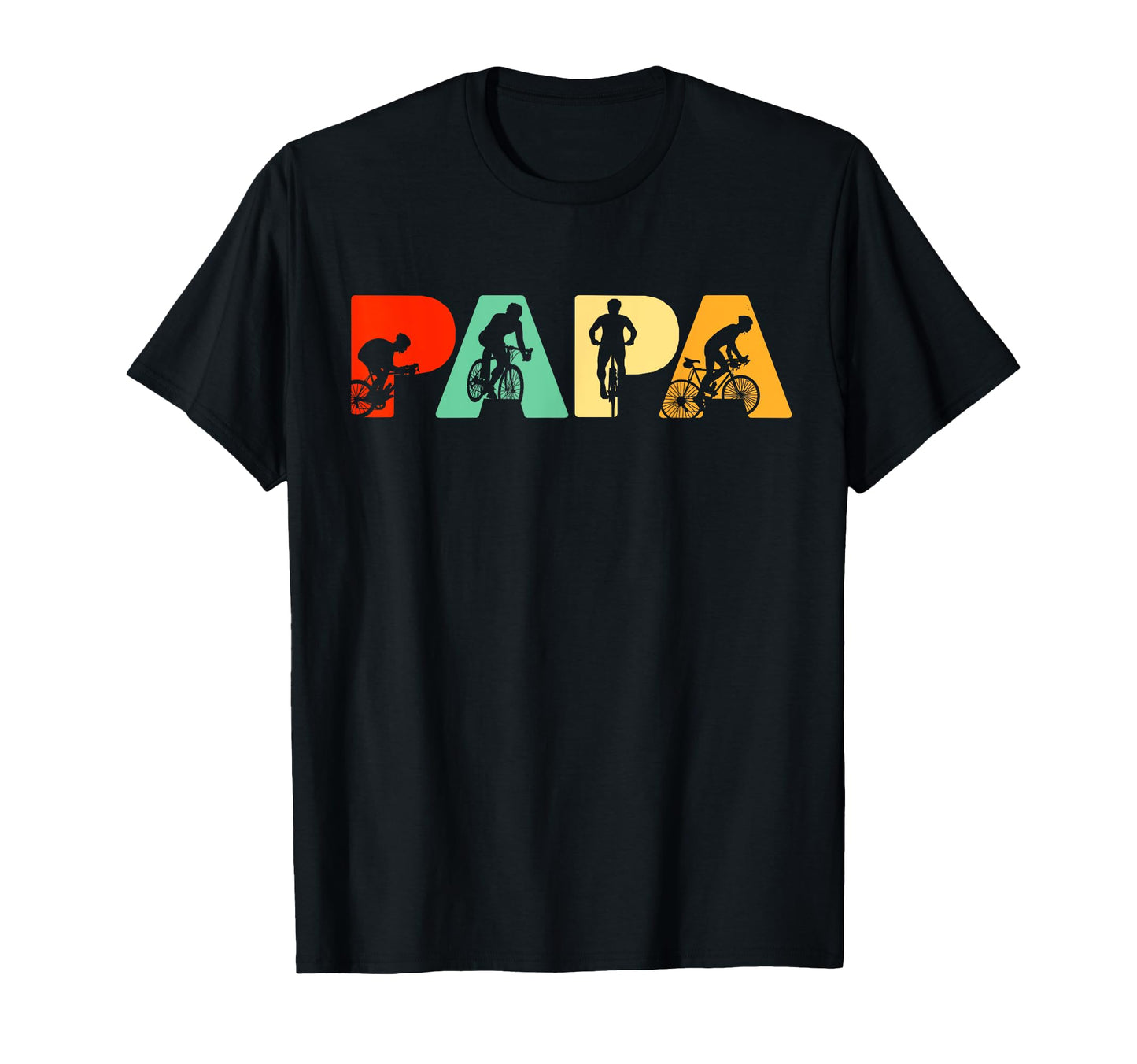 Cyclist Dad Papa Cycling Fathers Day T-Shirt - Minimalist Print Unisex - T-Shirt, Sweatshirt, Hoodie