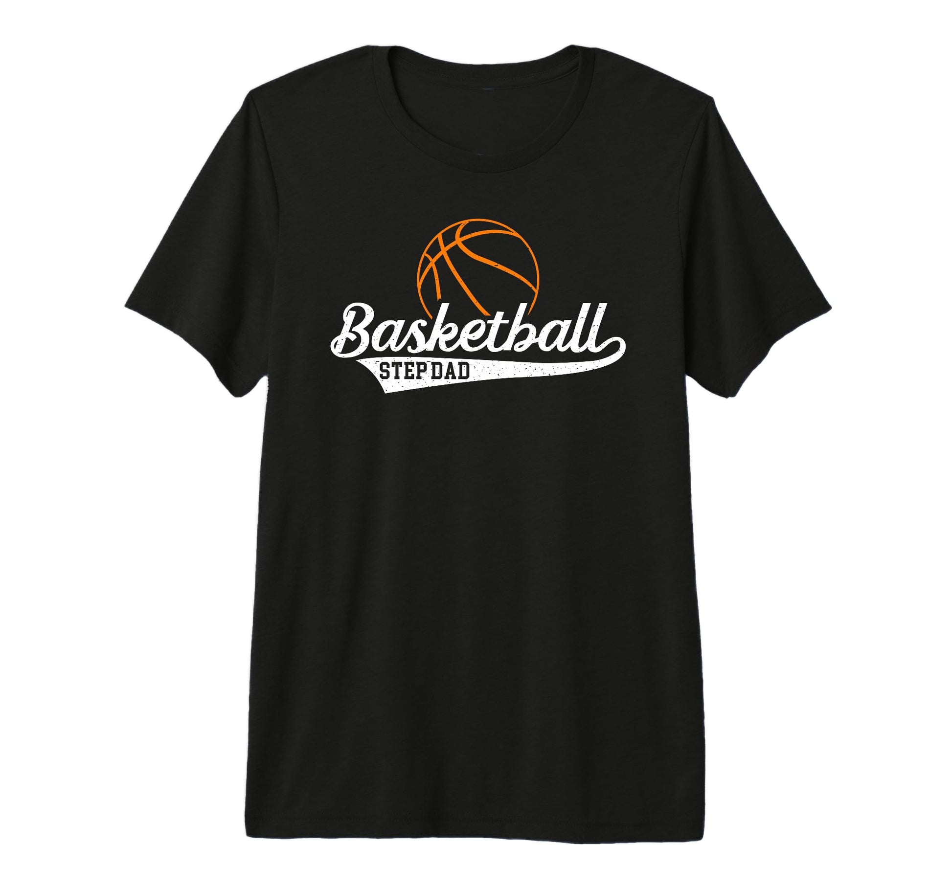 Mens Basketball Step Dad Basketball T-Shirt - Custom Art Print Unisex - T-Shirt, Sweatshirt, Hoodie