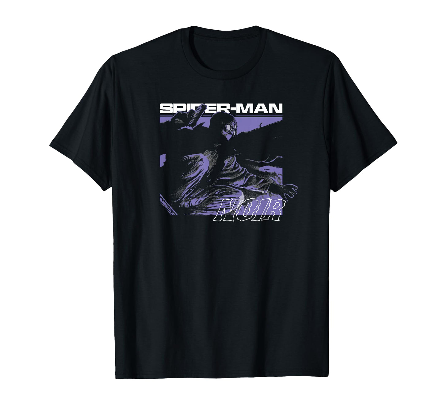 Marvel Comics Spider Noir Pop Purple T-Shirt - Trendy Graphic for Adults - T-Shirt, Sweatshirt, Hoodie