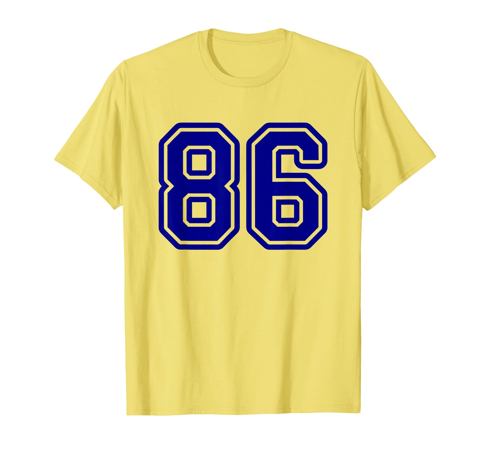 Number 86 Blue Sports Team Number 86 T-Shirt - Novelty Apparel for Adults - T-Shirt, Sweatshirt, Hoodie