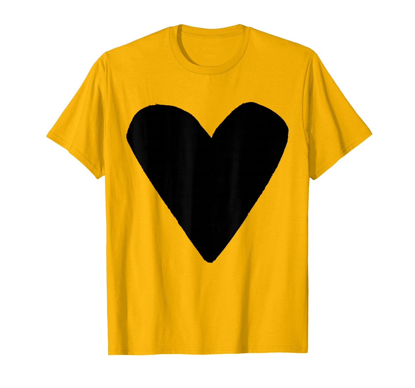 Black Heart Mustard Yellow T-Shirt - Aesthetic Graphic Men Women - T-Shirt, Sweatshirt, Hoodie