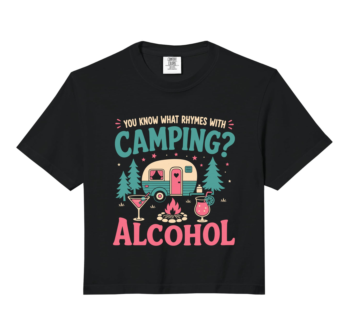 You Know What Rhymes Camping Sweatshirt - Minimalist Print for Adults - T-Shirt, Sweatshirt, Hoodie