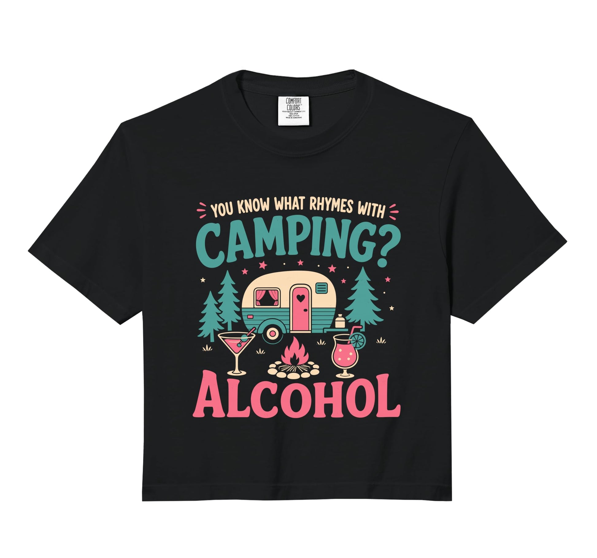 You Know What Rhymes Camping Sweatshirt - Minimalist Print for Adults - T-Shirt, Sweatshirt, Hoodie