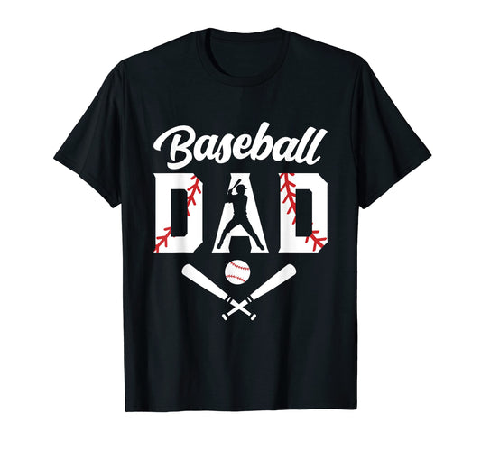 Baseball Dad Fathers Day Baseball T-Shirt - Custom Art Print for Adults - T-Shirt, Sweatshirt, Hoodie
