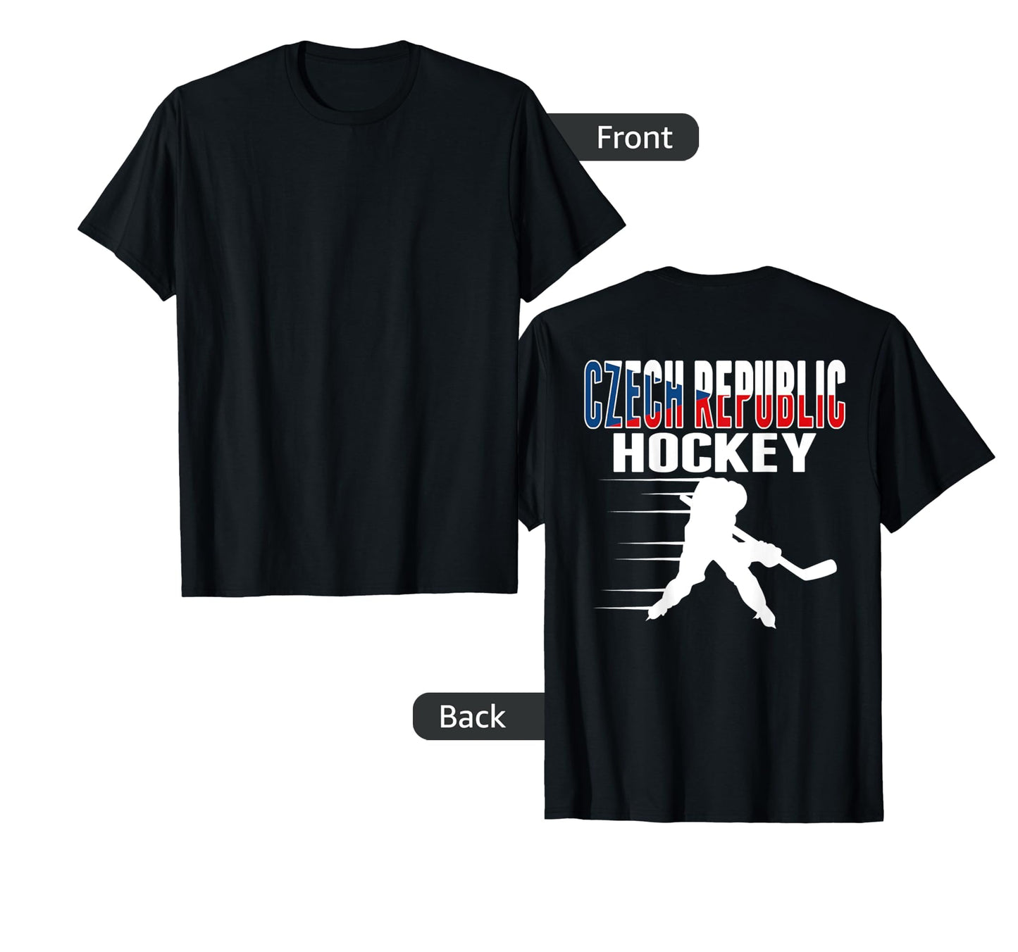 Czech Republic Ice Hockey Fans Jersey T-Shirt - Custom Art Print Men Women - T-Shirt, Sweatshirt, Hoodie