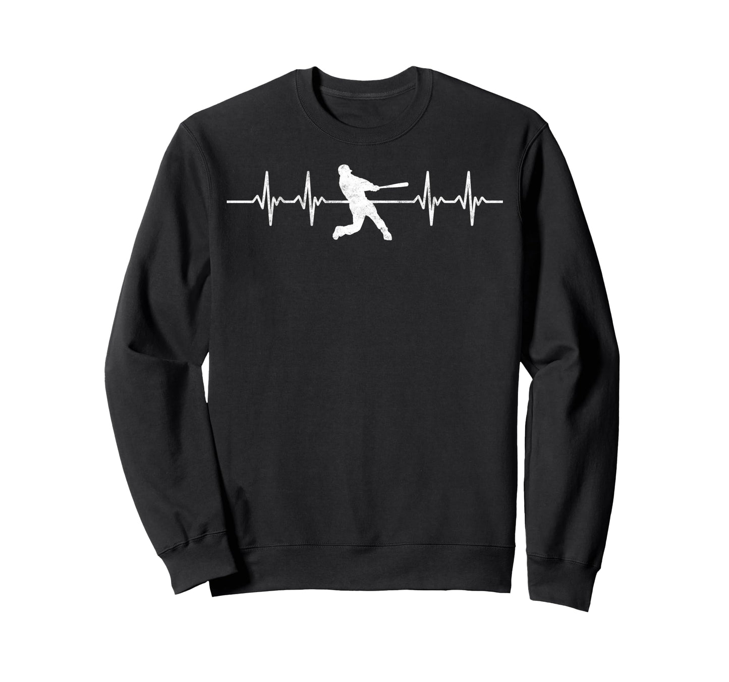 Baseball Player Heartbeat Coach Sweatshirt - Custom Art Print for Adults - T-Shirt, Sweatshirt, Hoodie