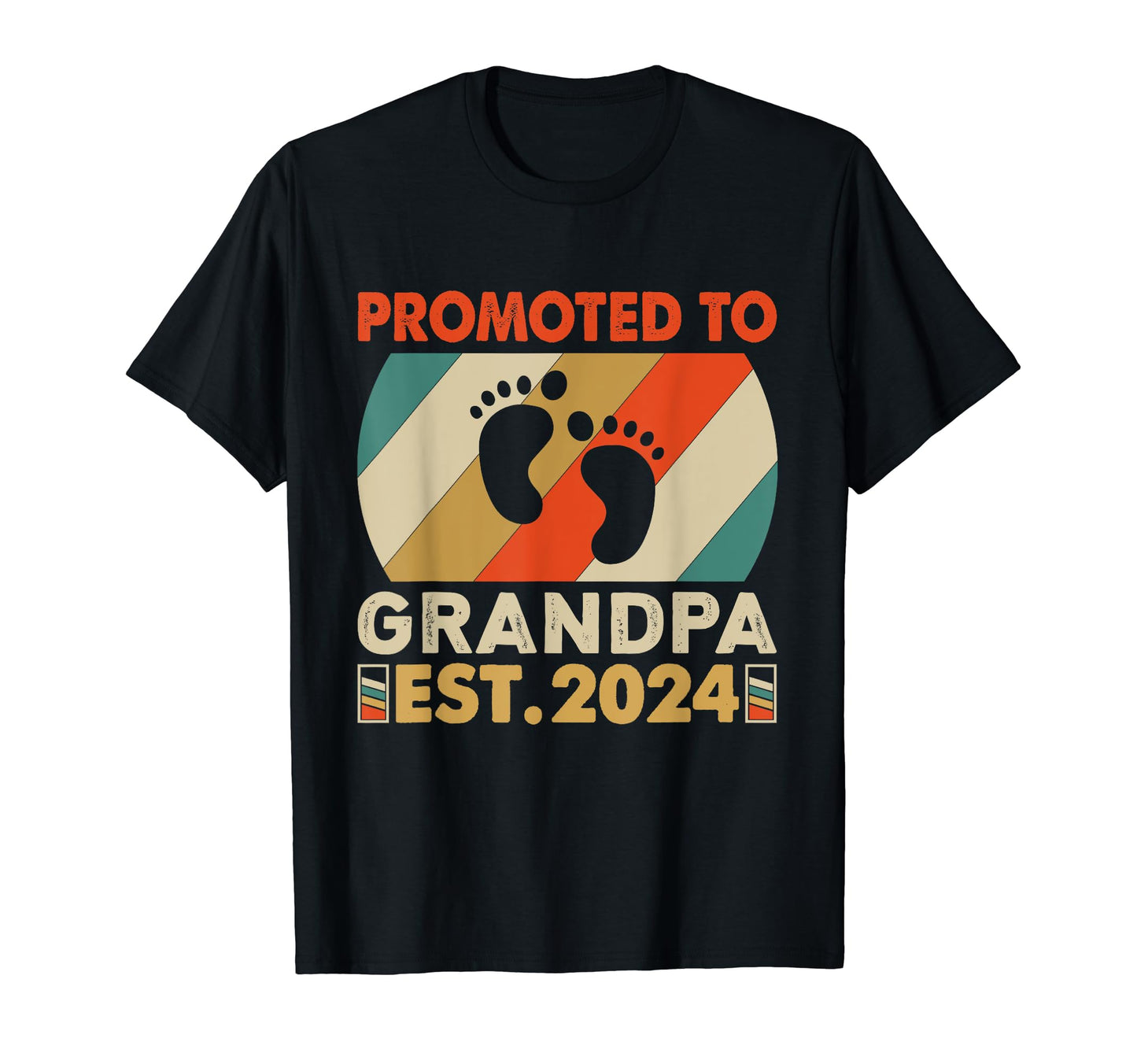 Promoted To Grandpa 2024 Announcement T-Shirt - Aesthetic Graphic Men Women - T-Shirt, Sweatshirt, Hoodie