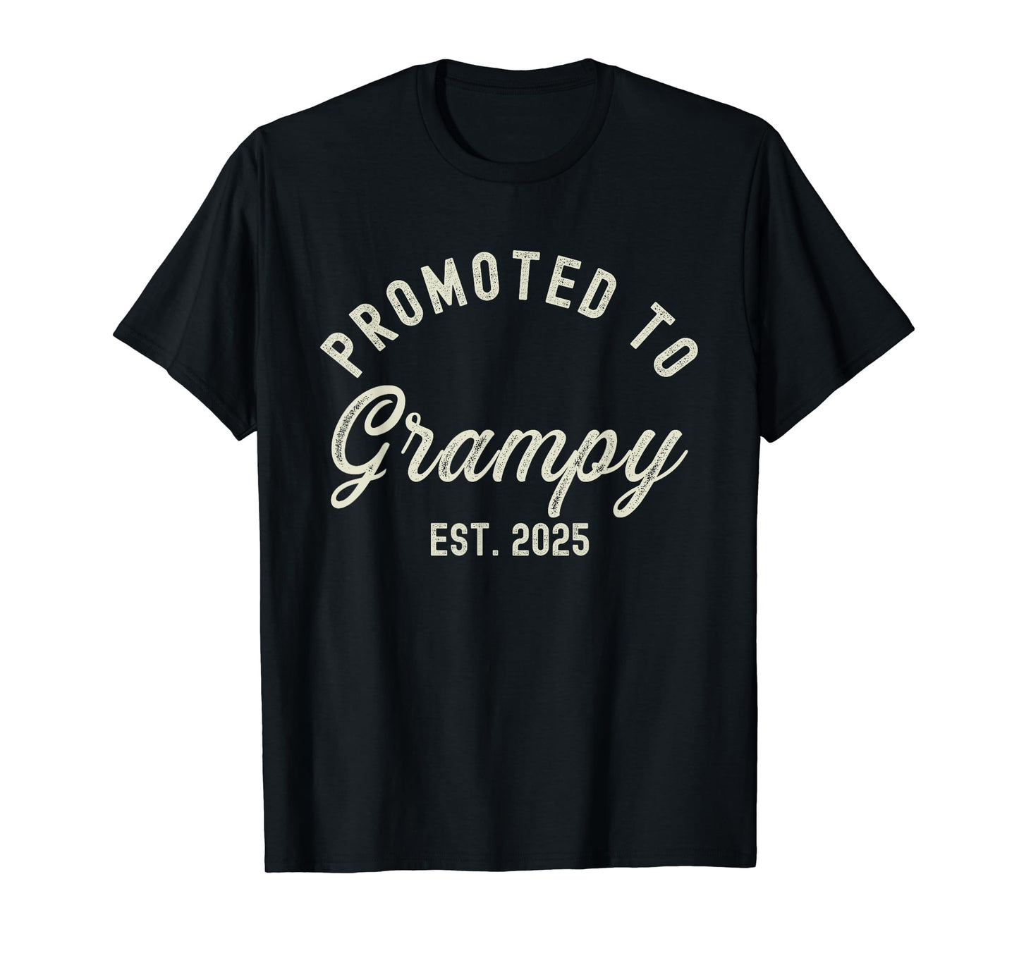Promoted To Grampy Est 2025 Fathers Day T-Shirt - Graphic Print for Adults - T-Shirt, Sweatshirt, Hoodie