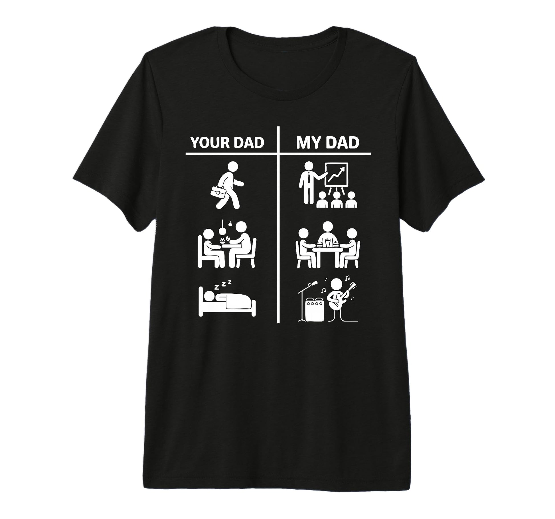 Your Dad My Dad Funny Father Music Bass T-Shirt - Graphic Print for Adults - T-Shirt, Sweatshirt, Hoodie