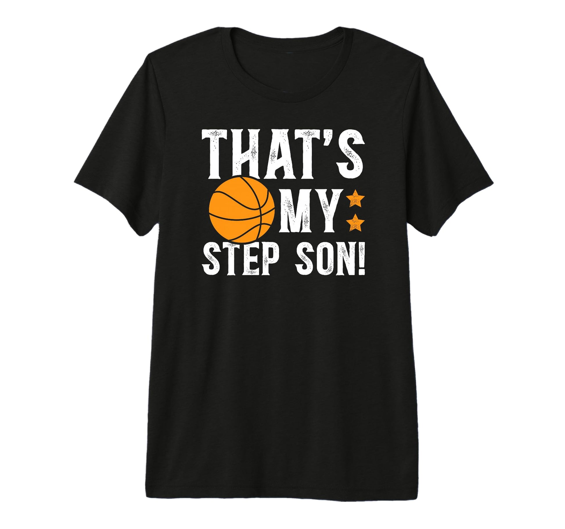 Mens Proud Basketball Step Dad T-Shirt - Minimalist Print for Adults - T-Shirt, Sweatshirt, Hoodie