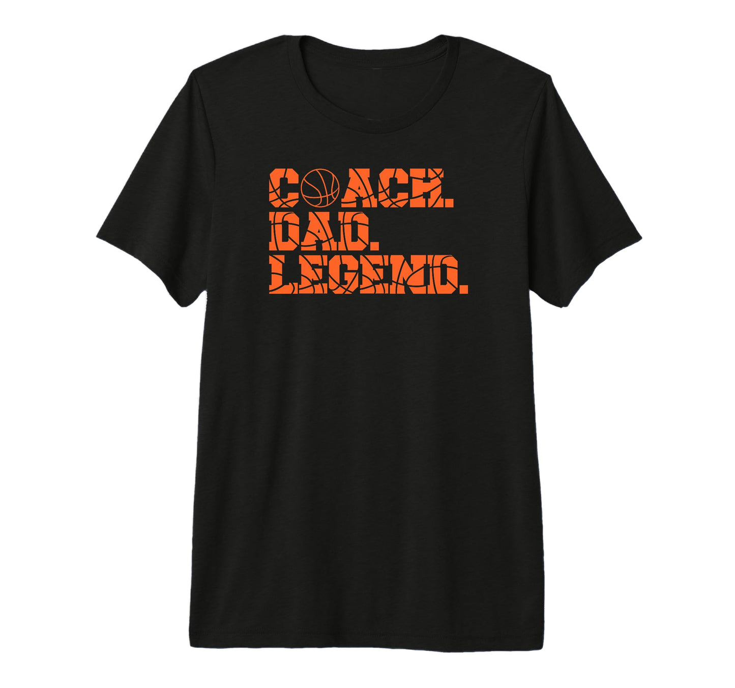 Funny Basketball Coach Dad Legend Tri T-Shirt - Novelty Apparel Unisex - T-Shirt, Sweatshirt, Hoodie