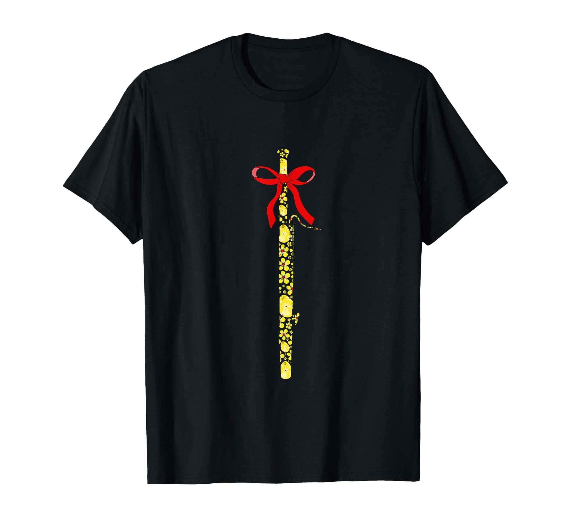 Easter Eggs Floral Bassoon Instrument Bow T-Shirt - Trendy Graphic Unisex - T-Shirt, Sweatshirt, Hoodie