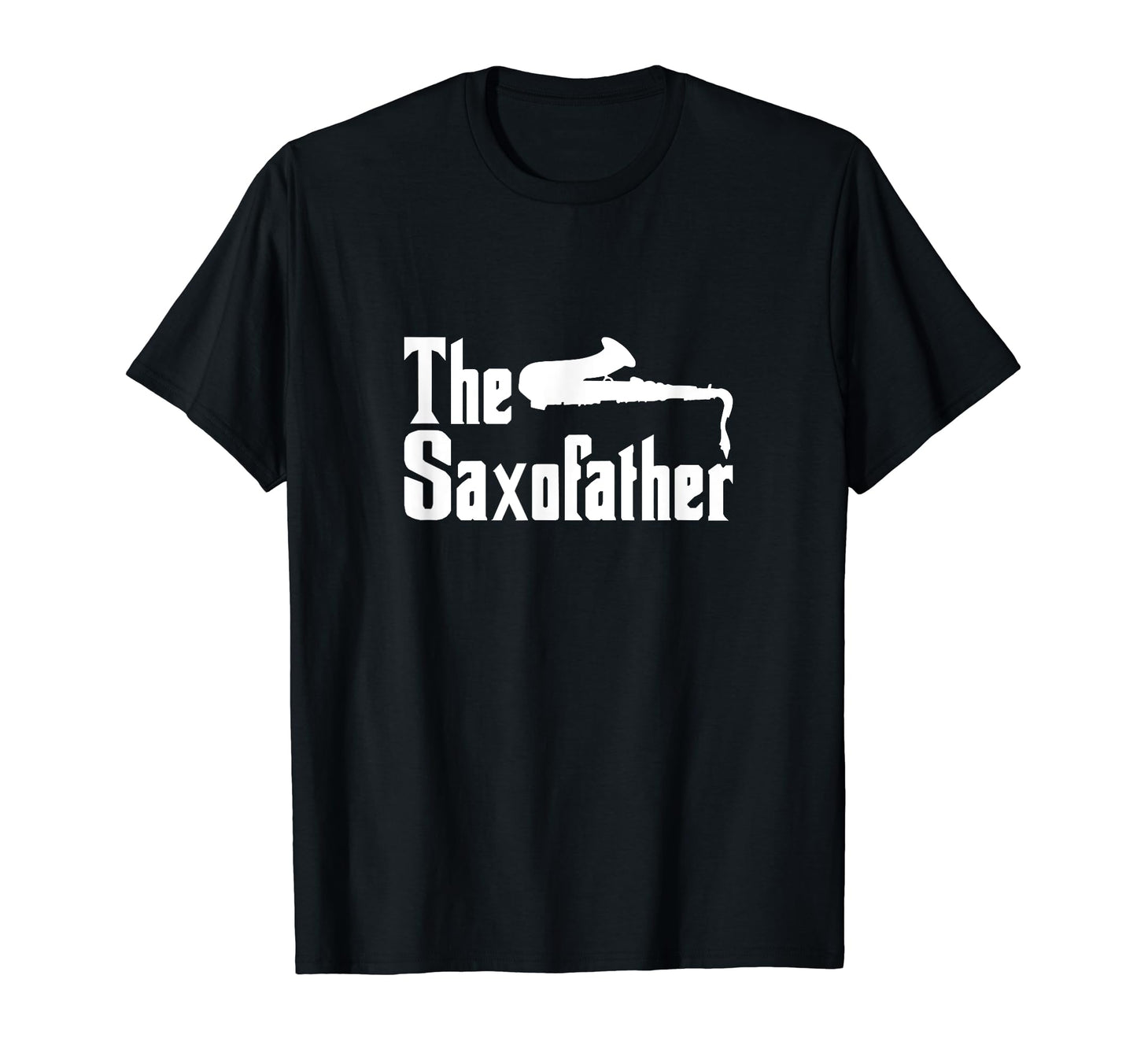 Saxofather Saxophone Jazz Music T-Shirt - Minimalist Print for Adults - T-Shirt, Sweatshirt, Hoodie