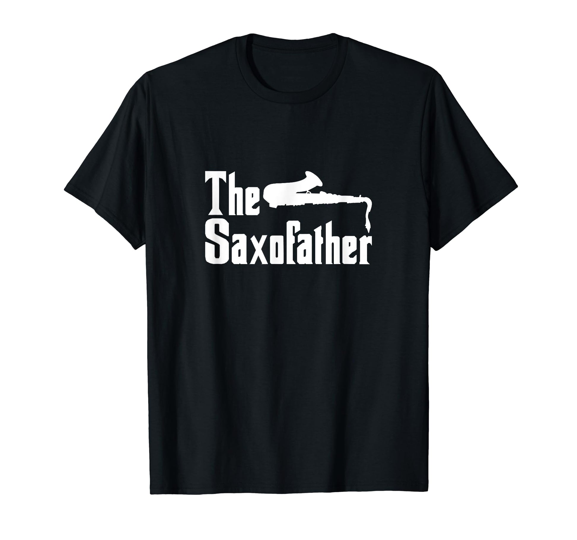 Saxofather Saxophone Jazz Music T-Shirt - Minimalist Print for Adults - T-Shirt, Sweatshirt, Hoodie
