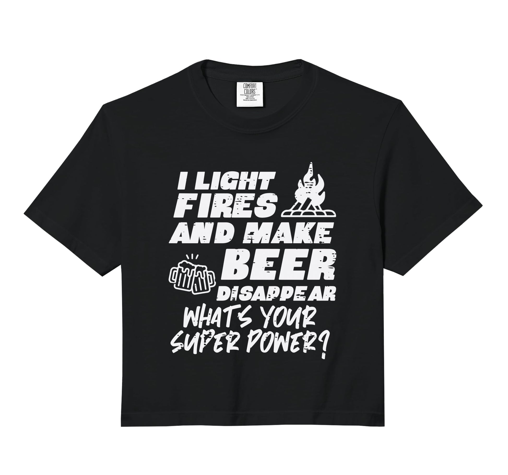 Camping I Light Fires Your Superpower Camper Hoodie - Graphic Print Unisex - T-Shirt, Sweatshirt, Hoodie