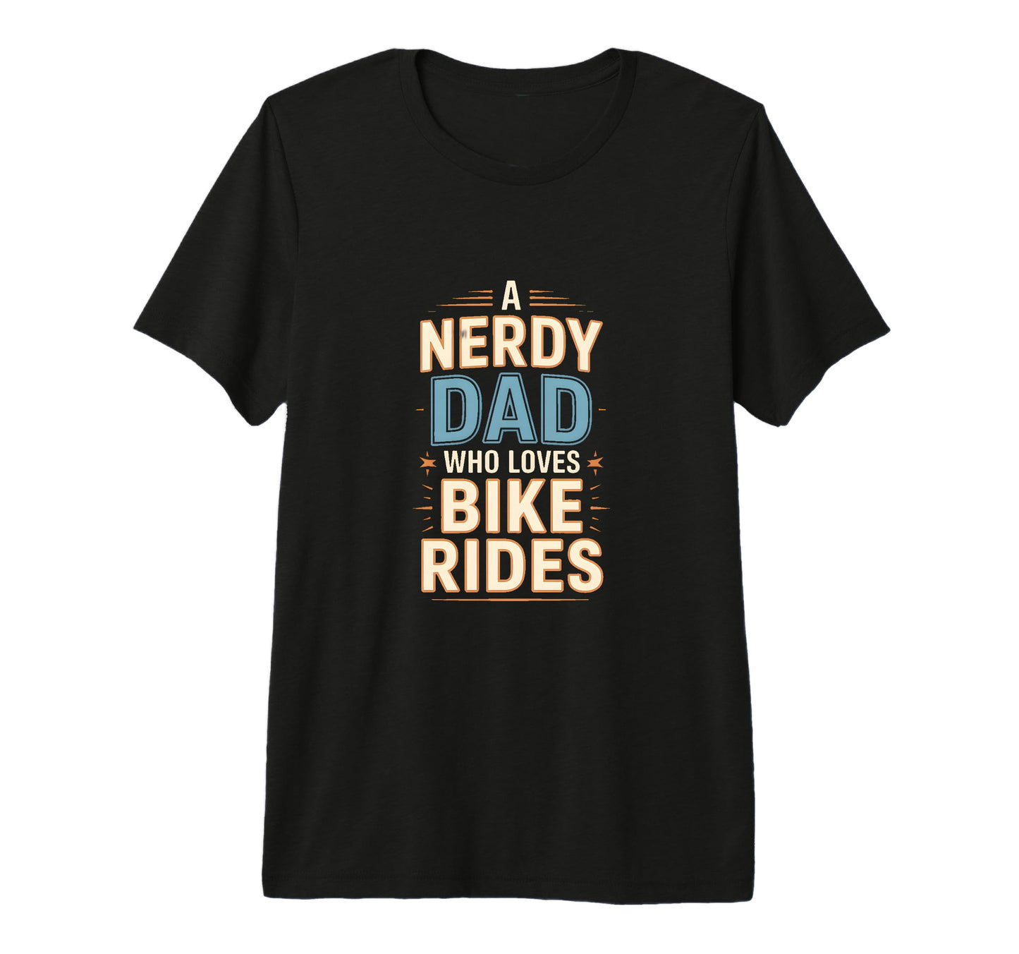 Mens Nerdy Dad Who Loves Bike Rides T-Shirt - Unique Graphic for Adults - T-Shirt, Sweatshirt, Hoodie
