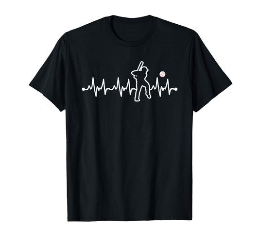 Baseball Heartbeat Baseball Coach T-Shirt - Streetwear Style Men Women - T-Shirt, Sweatshirt, Hoodie