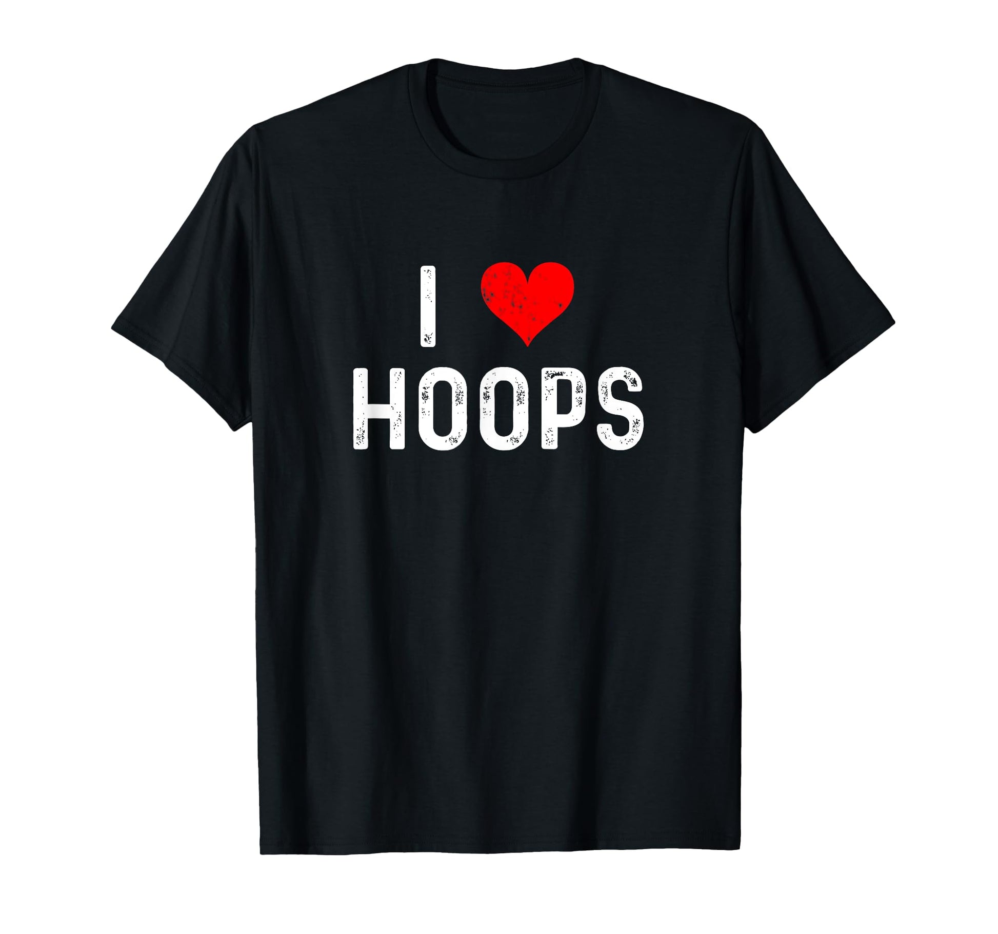 I Love Hoops Heart Basketball Player T-Shirt - Aesthetic Graphic Unisex - T-Shirt, Sweatshirt, Hoodie
