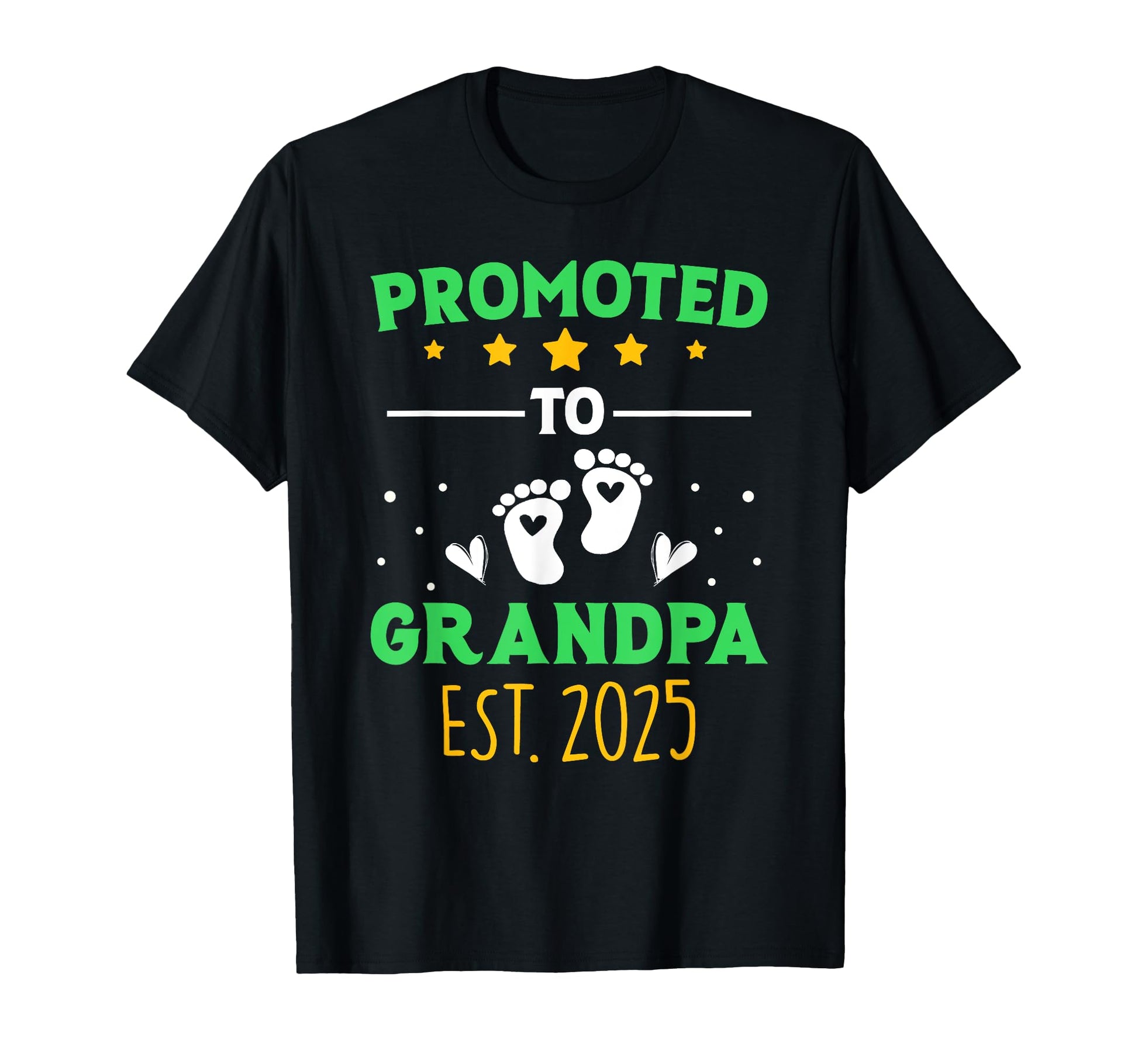 Funny Promoted To Grandpa Est 2025 T-Shirt - Fun Novelty Design for Adults - T-Shirt, Sweatshirt, Hoodie