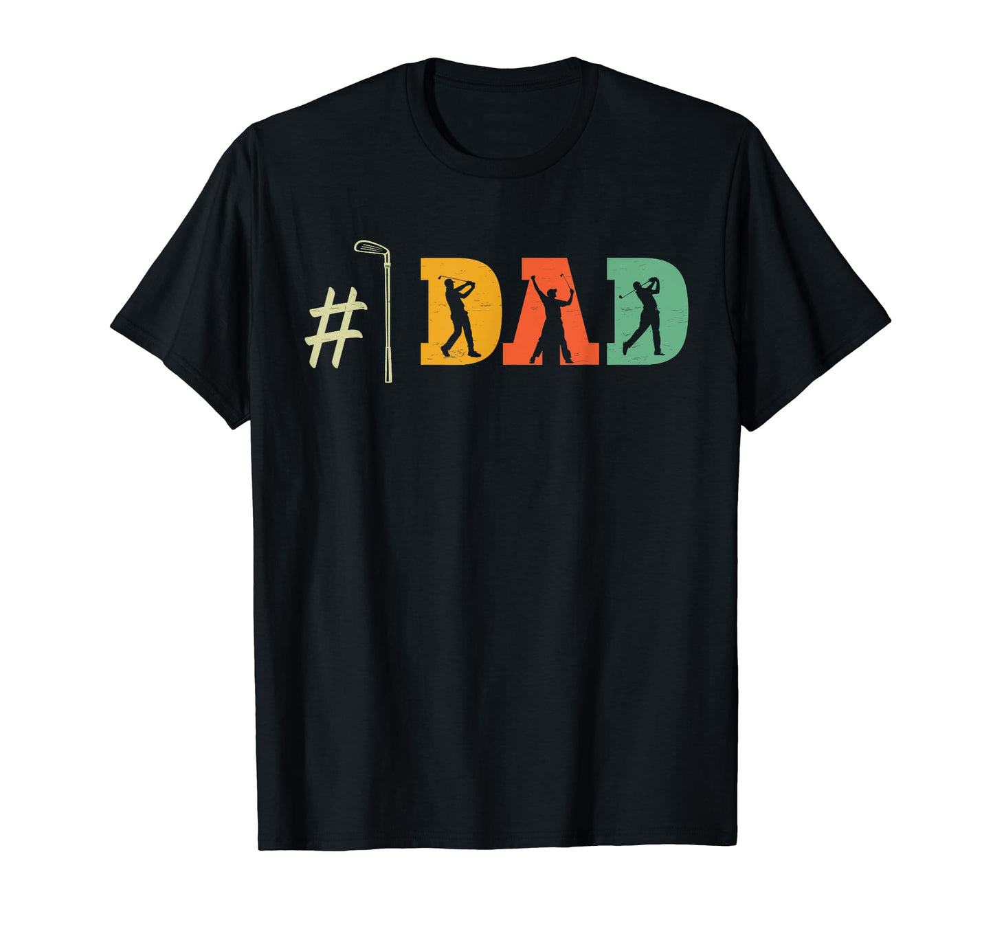 Number One Golf Dad Papa Fathers T-Shirt - Aesthetic Graphic for Adults - T-Shirt, Sweatshirt, Hoodie