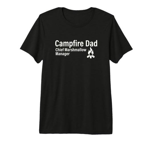 Campfire Dad Chief Marshmallow Manager T-Shirt - Trendy Graphic for Adults - T-Shirt, Sweatshirt, Hoodie