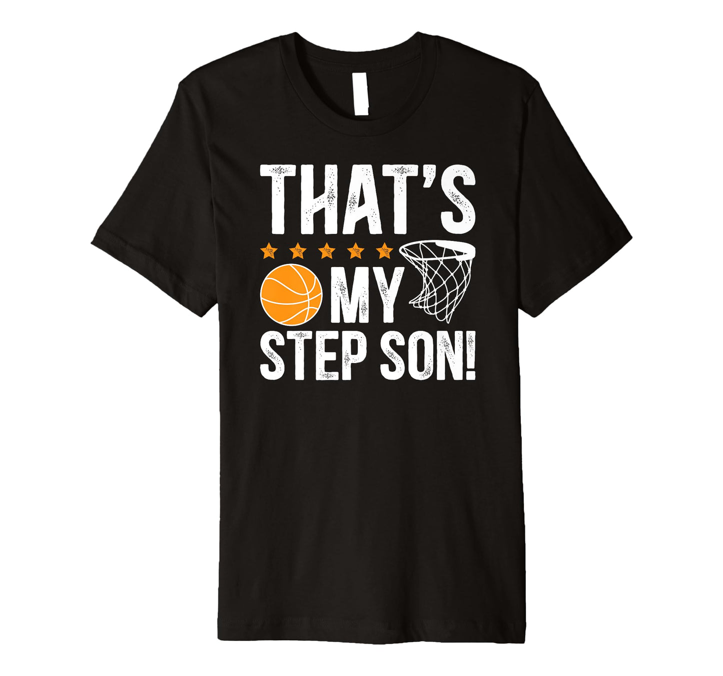 Mens Proud Basketball Step Dad T-Shirt - Graphic Print Men Women - T-Shirt, Sweatshirt, Hoodie