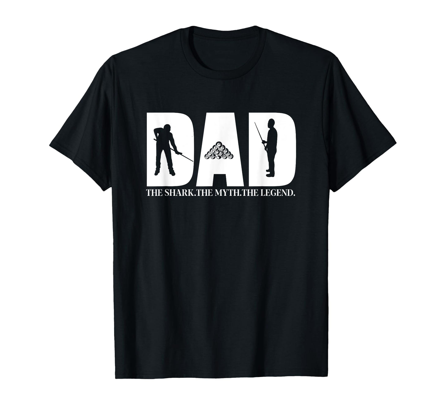 Dad Shark Myth Legend Mens Pool Player T-Shirt - Trendy Graphic for Adults - T-Shirt, Sweatshirt, Hoodie