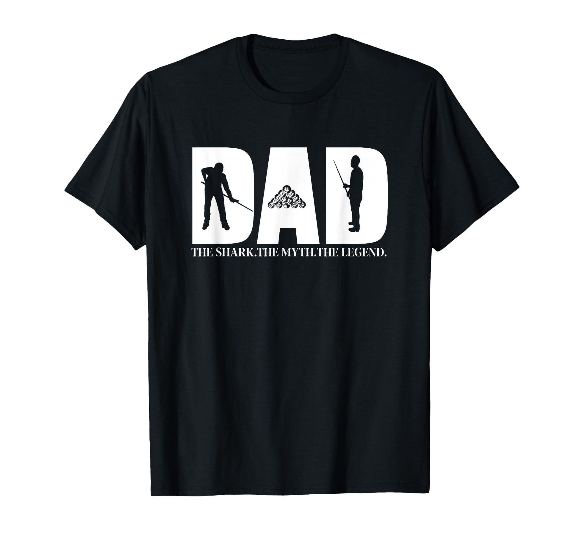 Dad Shark Myth Legend Mens Pool Player T-Shirt - Trendy Graphic for Adults - T-Shirt, Sweatshirt, Hoodie