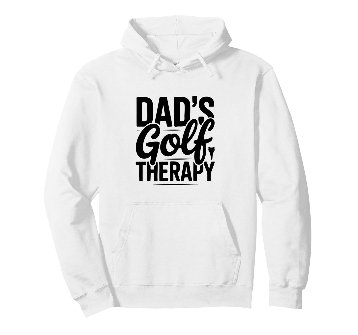 Dads Golf Therapy Funny Golf Dad Hoodie - Graphic Print for Adults - T-Shirt, Sweatshirt, Hoodie
