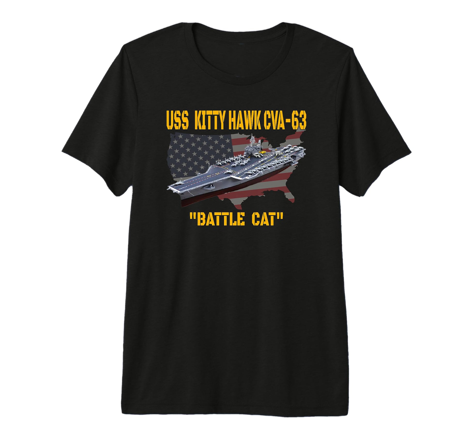 Aircraft Carrier Uss Kitty Hawk Cva T-Shirt - Fun Novelty Design Men Women - T-Shirt, Sweatshirt, Hoodie
