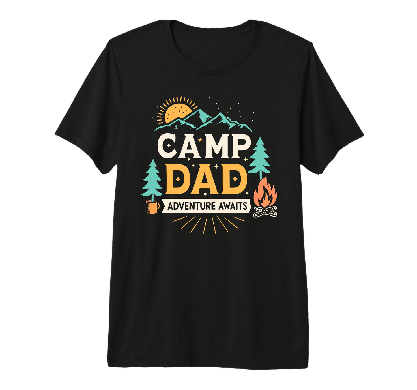 Mens Camp Dad Camping Father T-Shirt - Casual Everyday Wear Men Women - T-Shirt, Sweatshirt, Hoodie