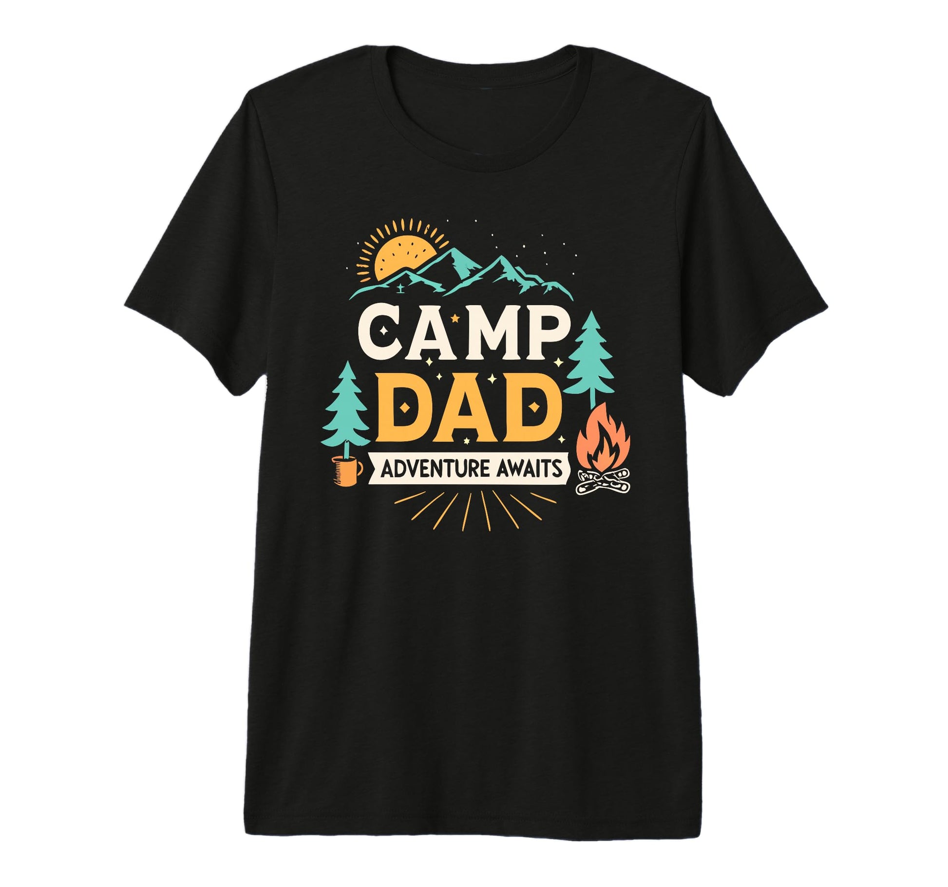 Mens Camp Dad Camping Father T-Shirt - Casual Everyday Wear Men Women - T-Shirt, Sweatshirt, Hoodie