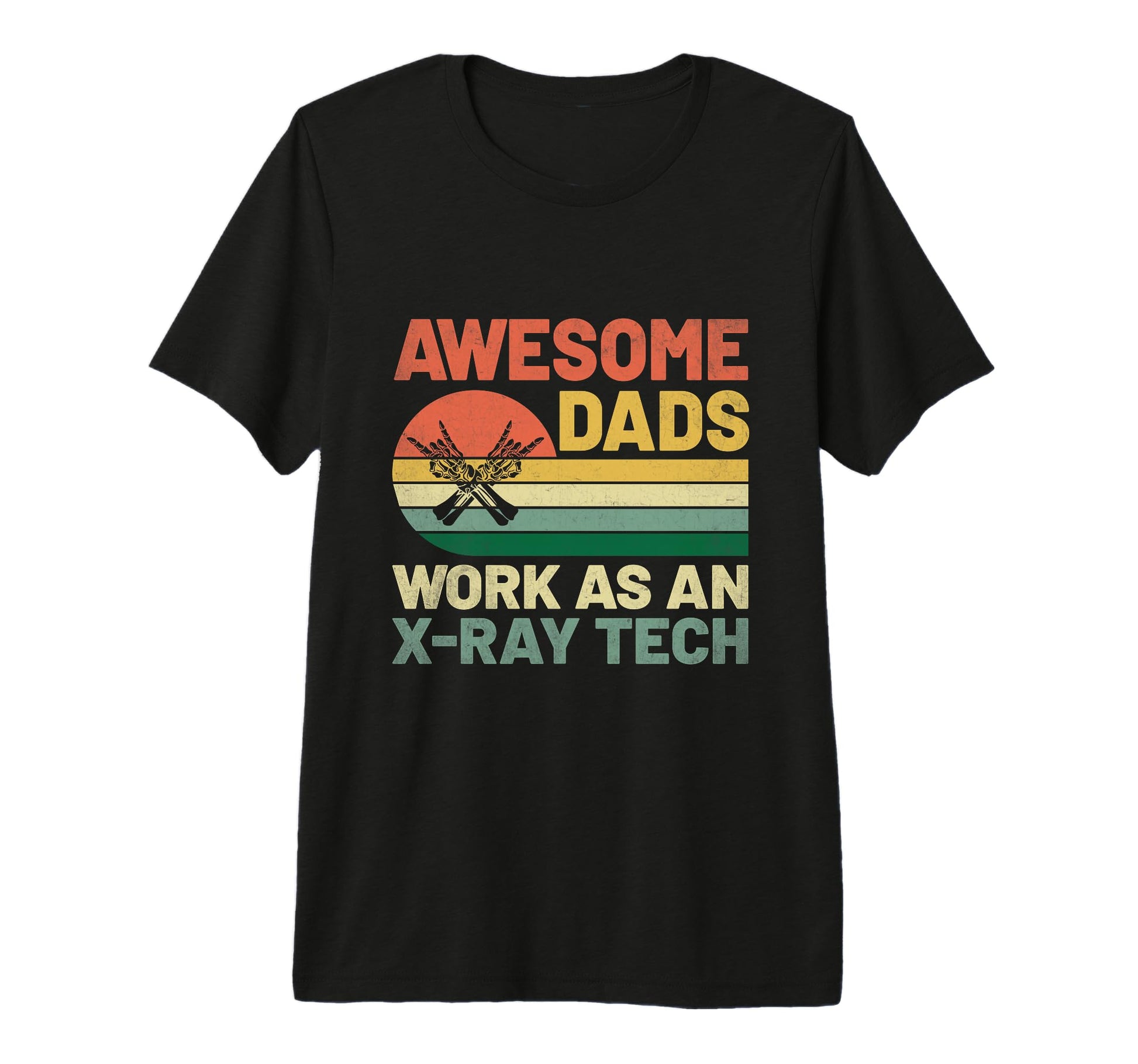 Mens Awesome Dads Work As All Black Ray T-Shirt - Graphic Print for Adults - T-Shirt, Sweatshirt, Hoodie
