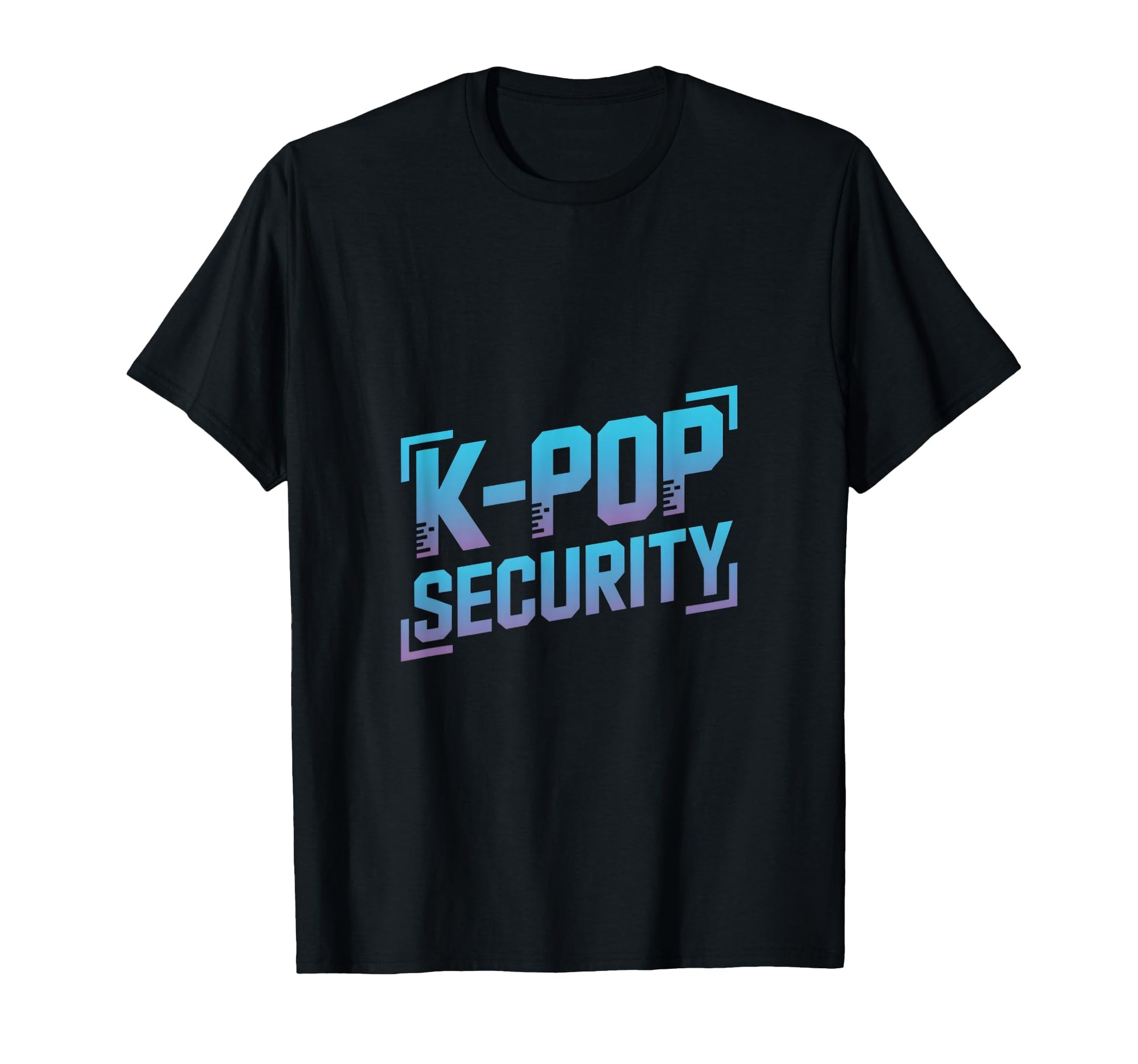 Kpop Security Funny Glitch Typography T-Shirt - Minimalist Print for Adults - T-Shirt, Sweatshirt, Hoodie