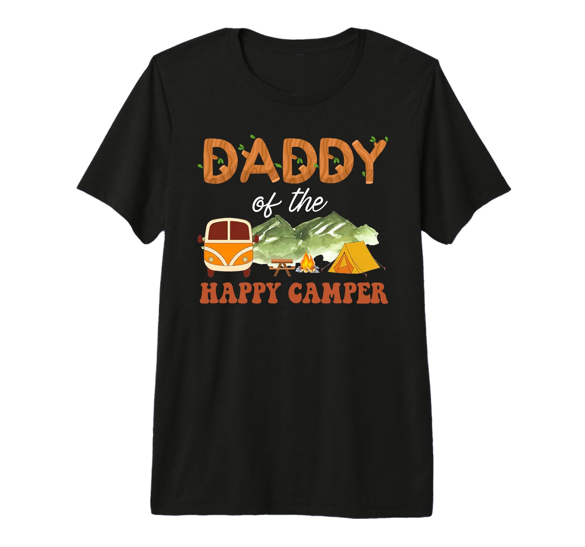 Mens Daddy Happy Camper Funny Camping T-Shirt - Trendy Graphic Men Women - T-Shirt, Sweatshirt, Hoodie
