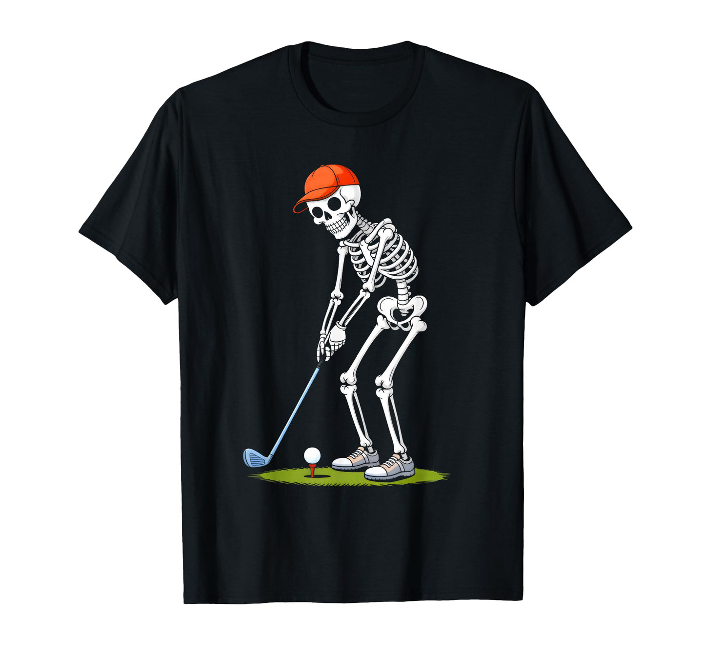 Skeleton Golf Golfing Golf Player T-Shirt - Custom Art Print for Adults - T-Shirt, Sweatshirt, Hoodie