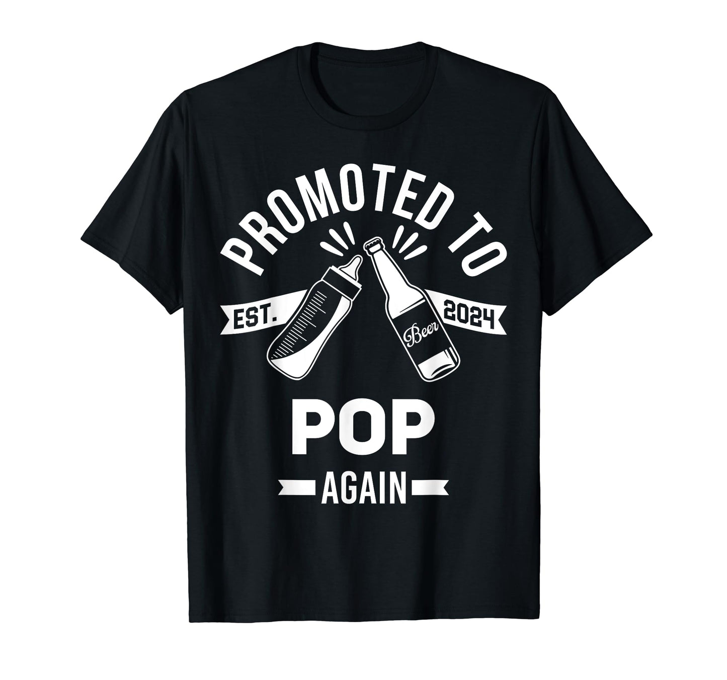 Promoted To Pop Again Funny Pregnancy T-Shirt - Novelty Apparel Unisex - T-Shirt, Sweatshirt, Hoodie