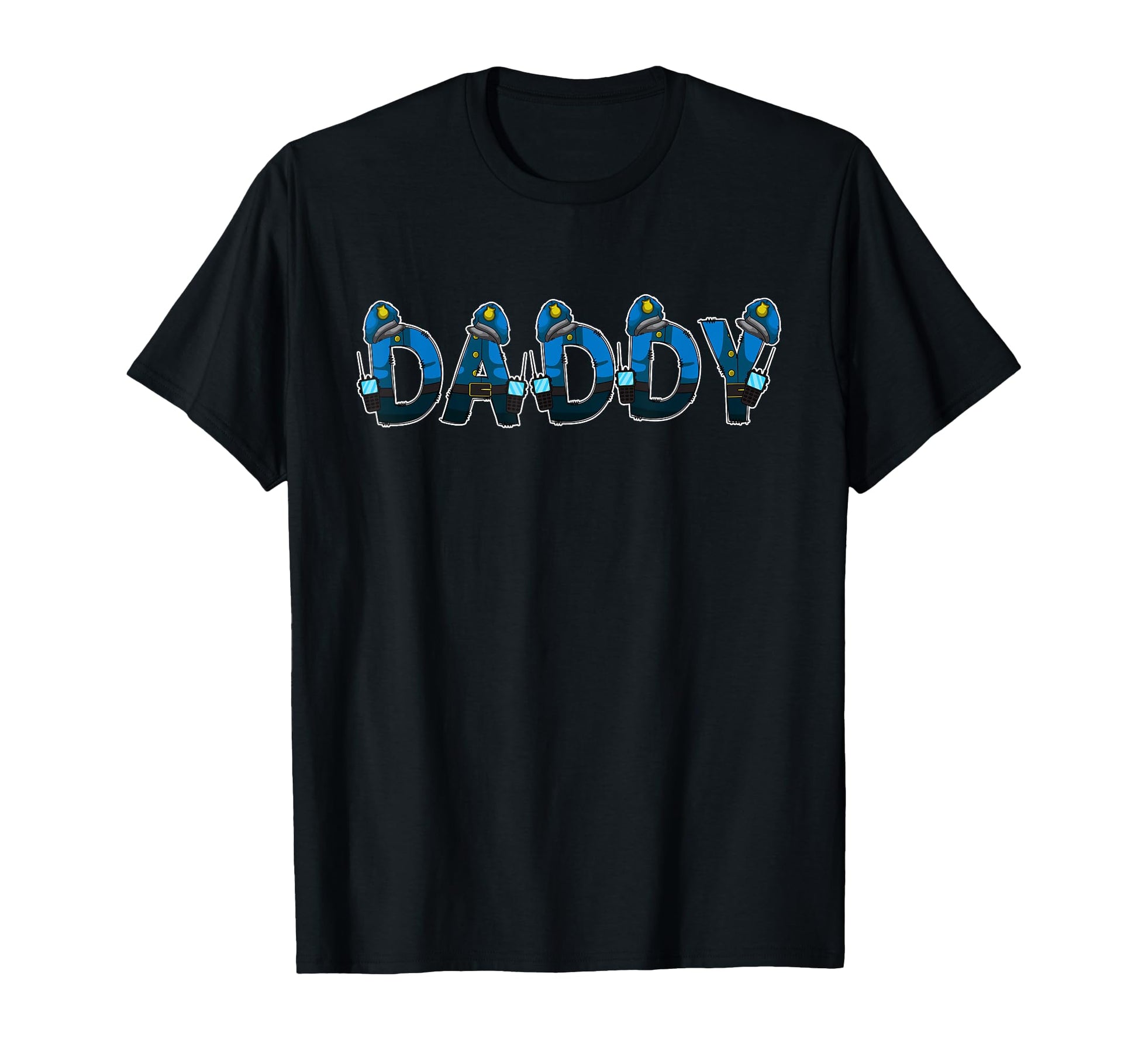Policeman Police Dad Daddy Halloween Costume T-Shirt - Graphic Print Unisex - T-Shirt, Sweatshirt, Hoodie