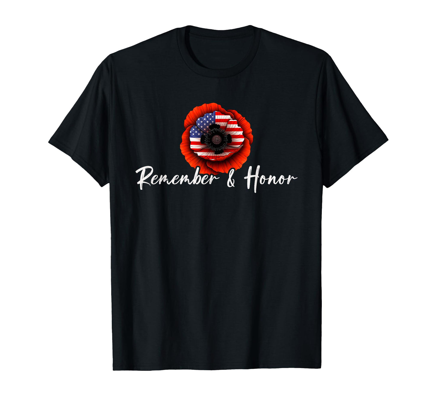 Red Poppy Memorial Day Veterans Usa T-Shirt - Aesthetic Graphic Unisex - T-Shirt, Sweatshirt, Hoodie