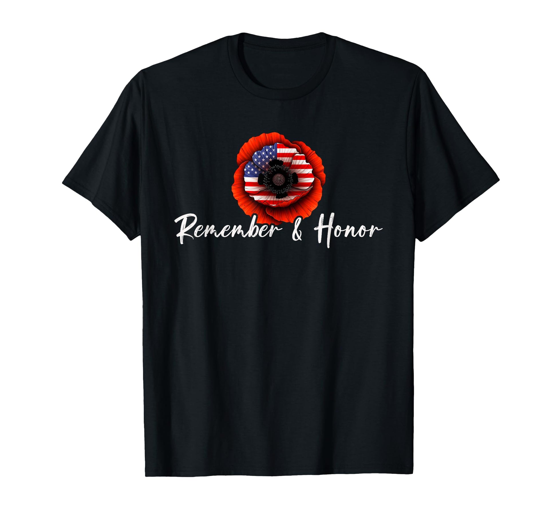 Red Poppy Memorial Day Veterans Usa T-Shirt - Aesthetic Graphic Unisex - T-Shirt, Sweatshirt, Hoodie