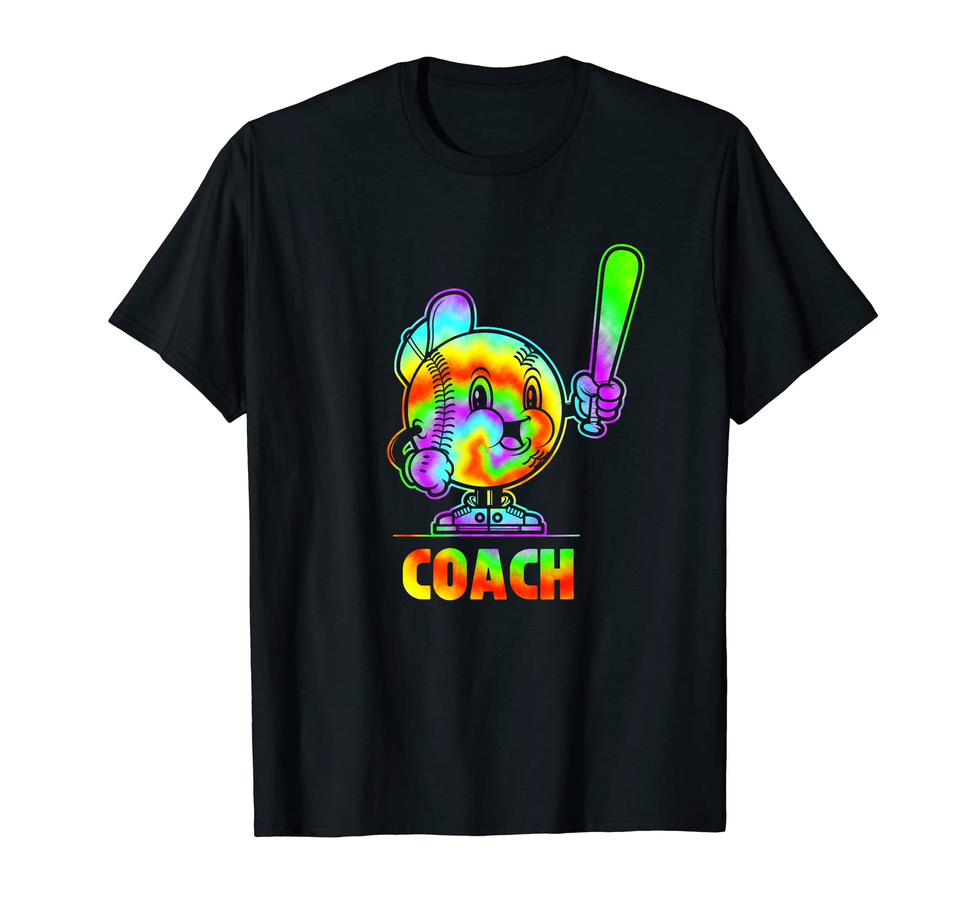 Baseball Softball Coach Mom Dad Tie T-Shirt - Unique Graphic for Adults - T-Shirt, Sweatshirt, Hoodie