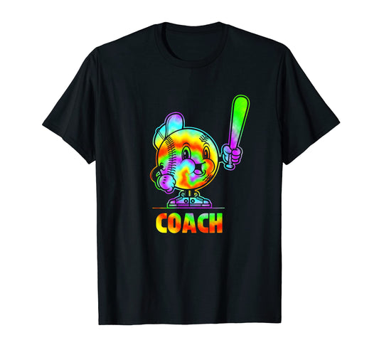 Baseball Softball Coach Mom Dad Tie T-Shirt - Unique Graphic for Adults - T-Shirt, Sweatshirt, Hoodie