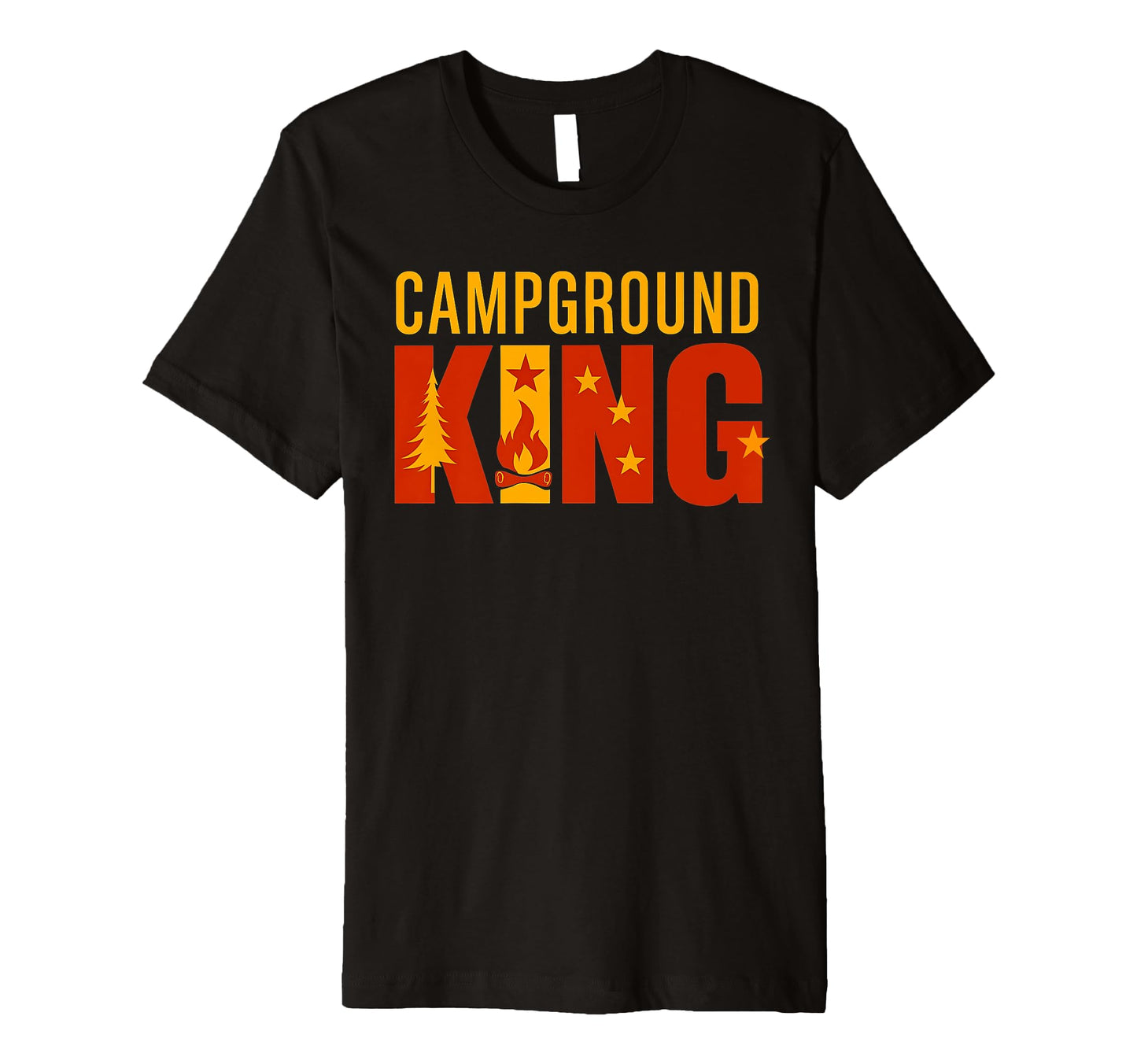 Mens Campground King Funny Camping T-Shirt - Minimalist Print for Adults - T-Shirt, Sweatshirt, Hoodie