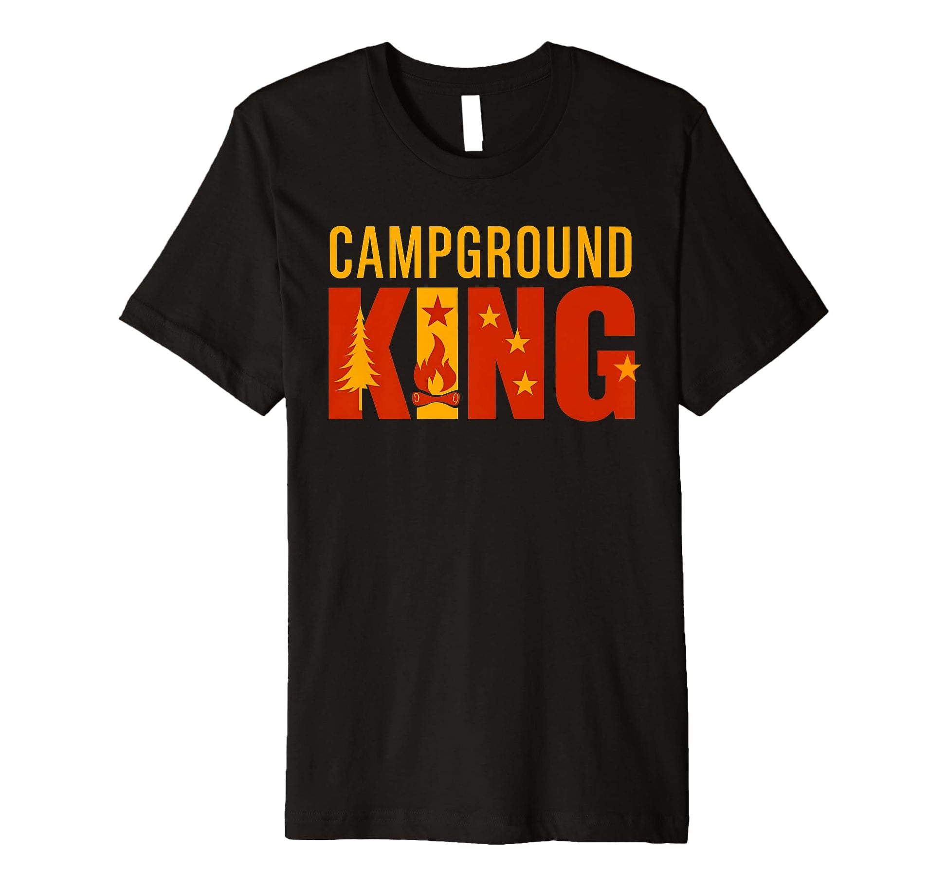 Mens Campground King Funny Camping T-Shirt - Minimalist Print for Adults - T-Shirt, Sweatshirt, Hoodie