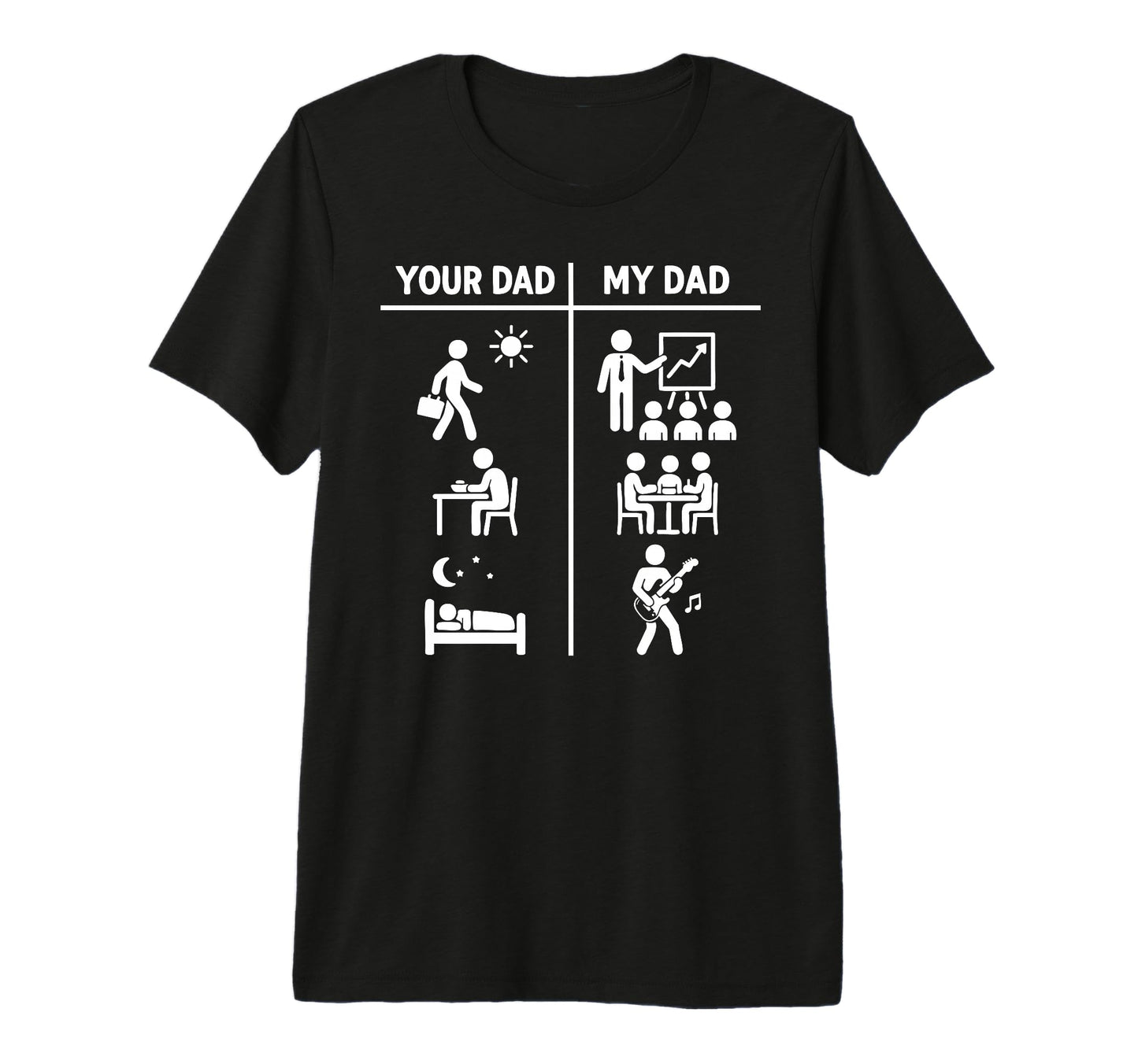 Your Dad My Dad Funny Father Music T-Shirt - Minimalist Print Men Women - T-Shirt, Sweatshirt, Hoodie
