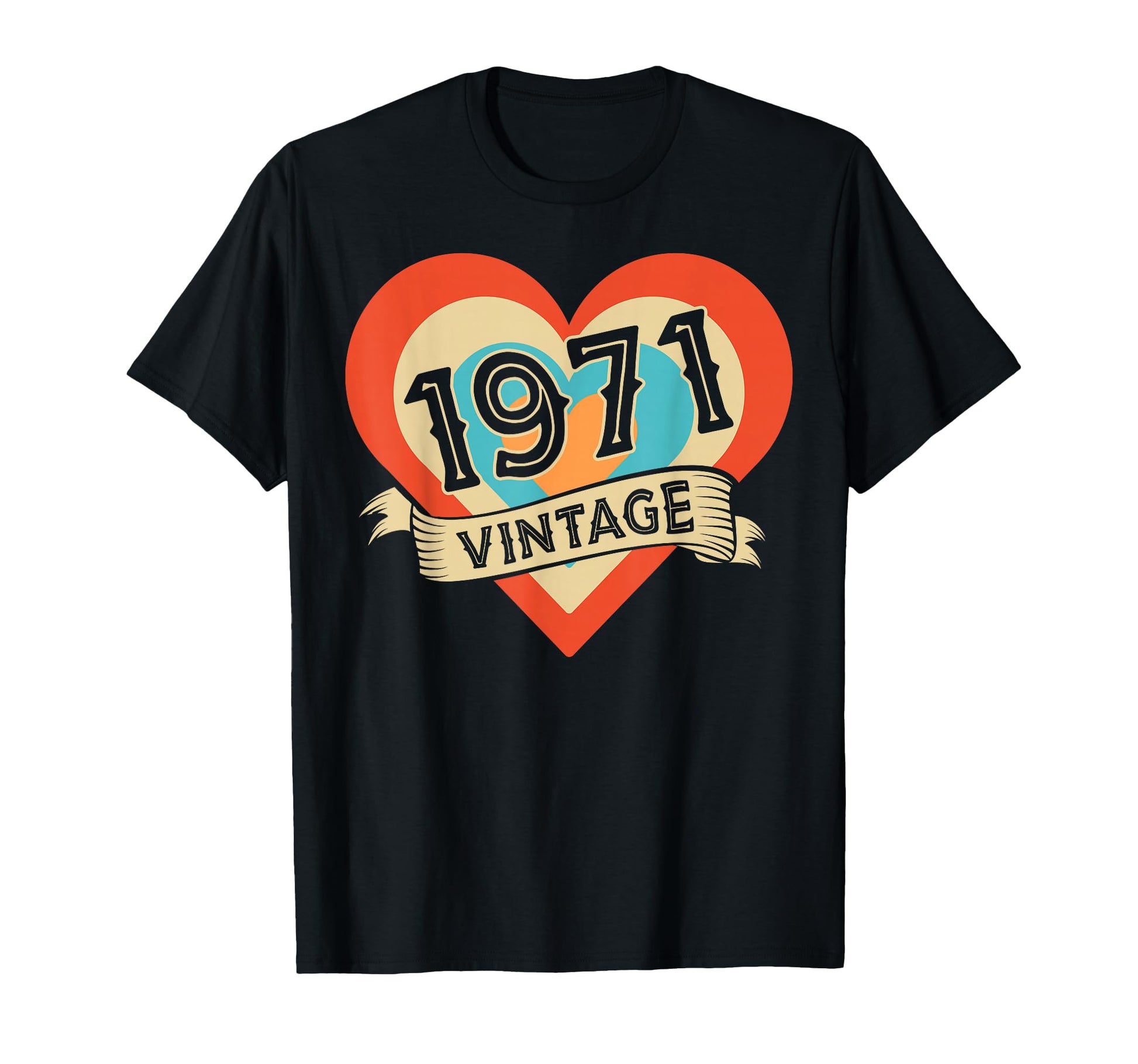 Heart Made 1971 Bday Gifts 48Th Birthday T-Shirt - Minimalist Print Unisex - T-Shirt, Sweatshirt, Hoodie